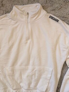 Gymshark White Women’s Half-Zip Pullover Jacket